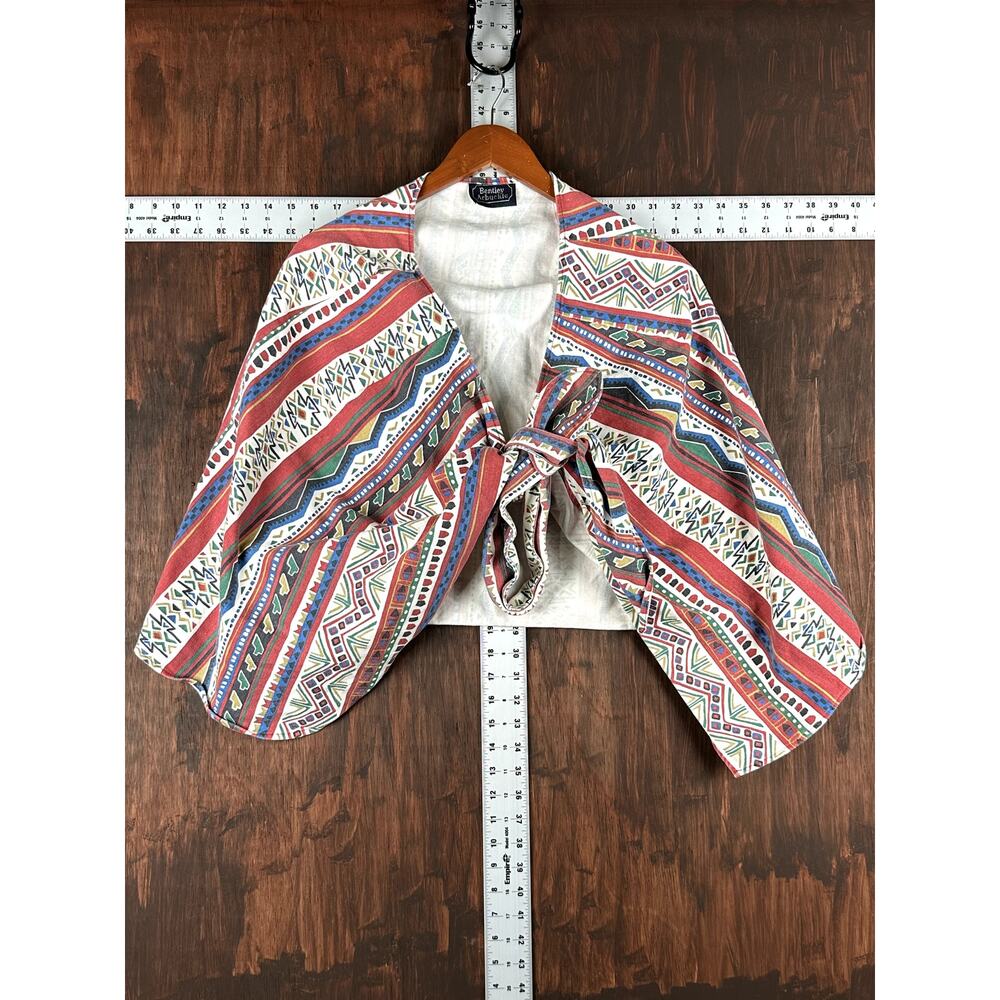 Bentley Arbuckle‎ Wrap Skirt Southwest Aztec Pattern Vintage 90s OSFA Adjustable
